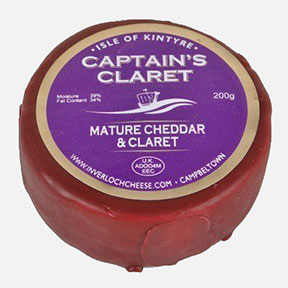 Mature Cheddar & Claret Isle Of Kintyre Cheese 200g
